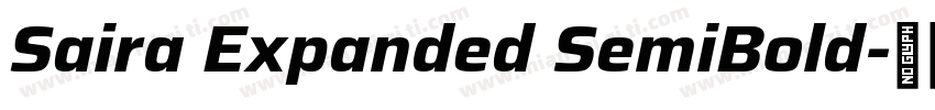 Saira Expanded SemiBold字体转换